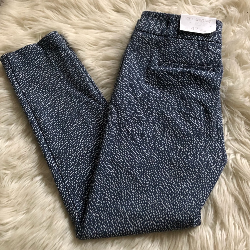 Loft Blue Printed Pants